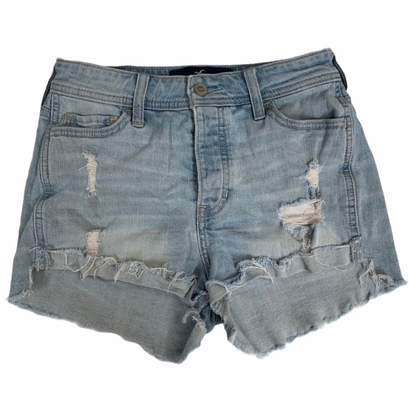 Hollister Pants - HOLLISTER denim shorts Size 25 light-wash High Rise Vintage Short high w…